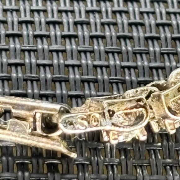 Vintage Avon Rhinestone and Silver Tone Tennis Bracelet, Signed "Avon" and "SO"" - Picture 5 of 11